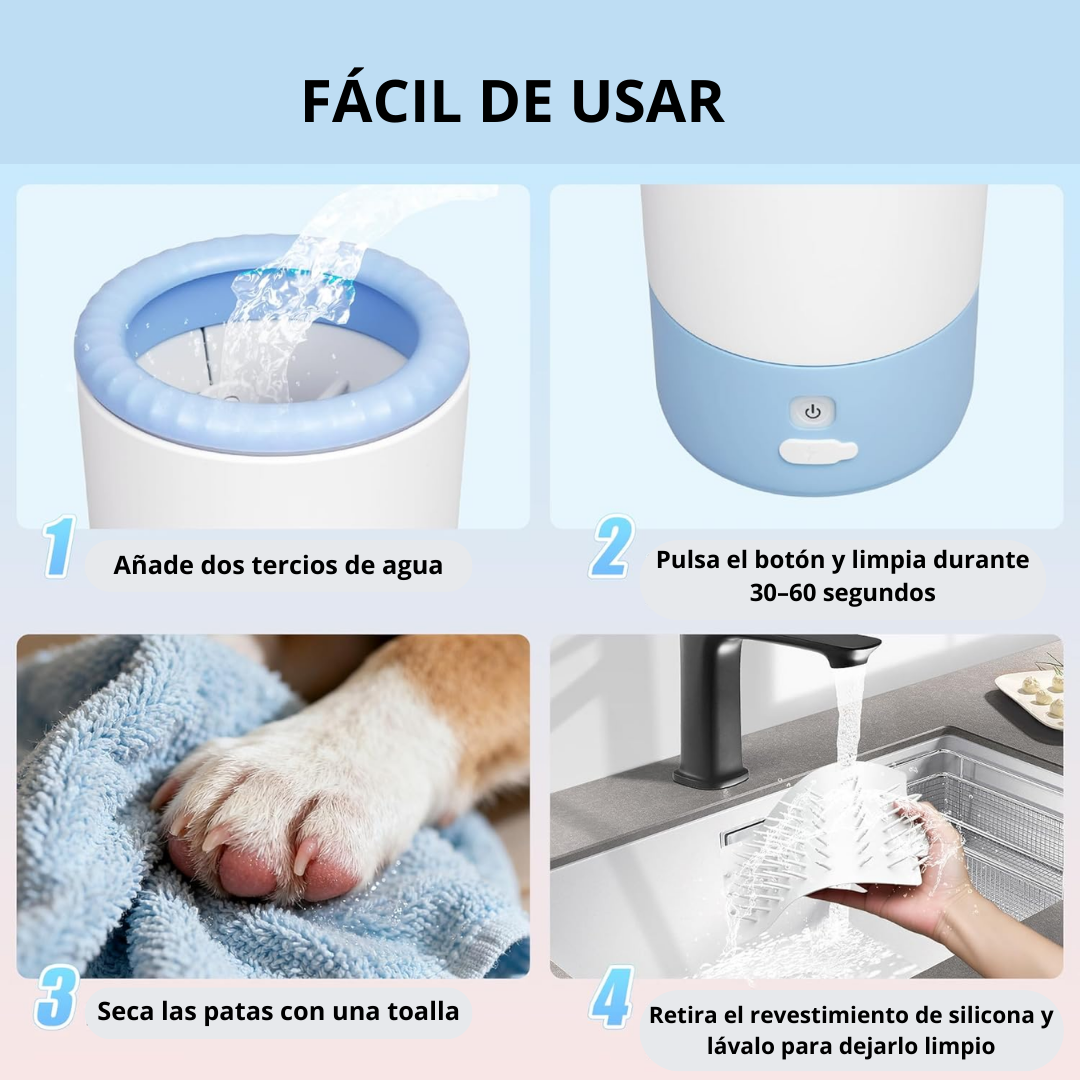 LimpiaPatas Eléctrico para Mascotas